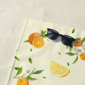 Serviette De Plage Agrumes TROPICALES FRUITS D'ÉTÉ Citron orange tran (En situation)