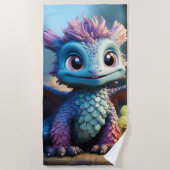 Serviette De Plage Aiden, un dragon lunaire (Devant)
