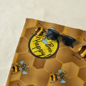 Serviette De Plage Aie Du Bonheur ! Abeille de miel mignonne (En situation)