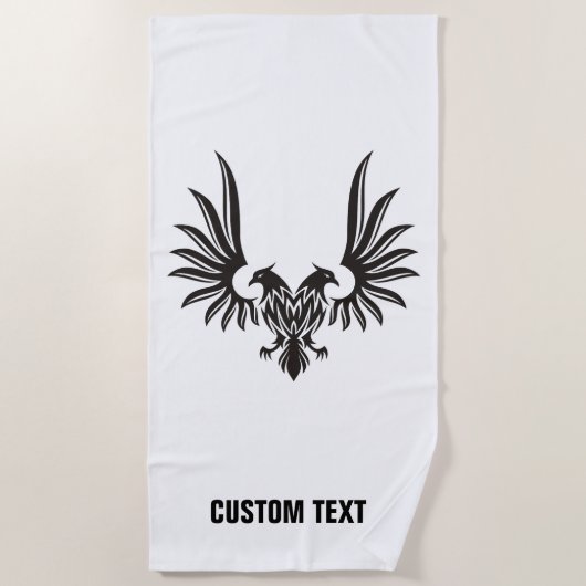 Serviette de plage aigle à deux Têtes (Devant)