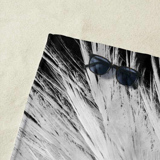 Serviette De Plage AILES ANGEL Monogramme Noir (En situation)