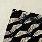 Serviette De Plage Ailes Beige (En situation)