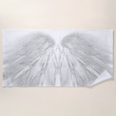 Serviette De Plage AILES D'ANGE Monogramme Blanc (Devant)