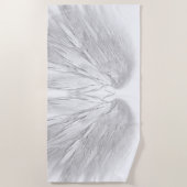 Serviette De Plage AILES D'ANGE Monogramme Blanc (Devant)