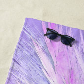 Serviette De Plage AILES D'ANGE Monogramme Fée Purple (En situation)