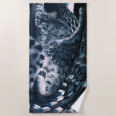 Serviette De Plage Ailes de léopard des neiges d'Imaginaire (Devant)