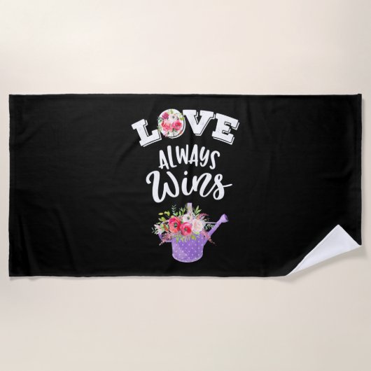 Serviette De Plage | Aimer toujours gagner (Devant)
