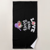 Serviette De Plage | Aimer toujours gagner (Devant)