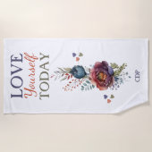 Serviette De Plage Aimez-vous aujourd'hui ajouter des initiales (Devant)