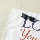 Serviette De Plage Aimez-vous aujourd'hui ajouter des initiales (En situation)