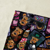 SERVIETTE DE PLAGE AIREDALE TERRIER (En situation)