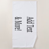 Serviette De Plage Ajouter du texte et plus ! Customisez votre propre (Devant)