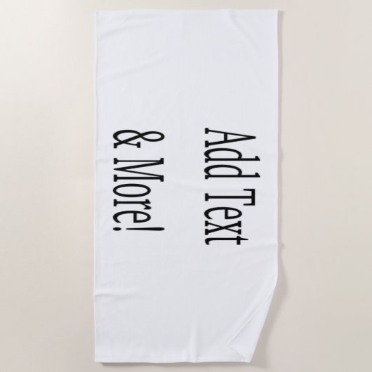 Serviette De Plage Ajouter du texte et plus ! Customisez votre propre (Devant)