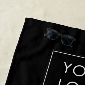 Serviette De Plage Ajouter le logo de l'entreprise Rétro Seventies Ra (En situation)