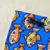 Serviette De Plage Ajouter le nom Texte, Poisson d'or Abstrait dans l (En situation)