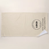 Serviette De Plage Ajouter Logo de l'entreprise et nom de l'hôtel Tou (Devant)