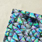 Serviette De Plage Ajouter Nom, Cristal Shard Pearlescent Iridescente (En situation)