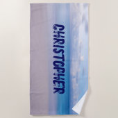 Serviette De Plage Ajouter un nom à ce Beach Arrière - plan Beach Tow (Devant)