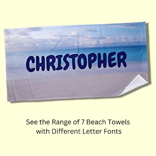 Serviette De Plage Ajouter un nom à ce Beach Arrière - plan Beach Tow