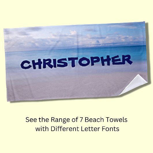 Serviette De Plage Ajouter un nom à ce Beach Arrière - plan Beach Tow