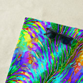 Serviette De Plage Ajouter un nom, algue verte Jaune Aqua (En situation)