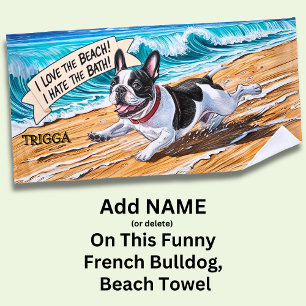 Serviette De Plage Ajouter un nom, Chien à Chien à Chien à Chien à Co