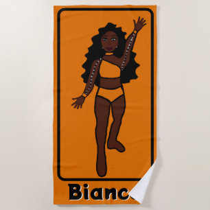 Serviette De Plage Ajouter Un Nom Majorette/Dancer Beach Towel (Or)