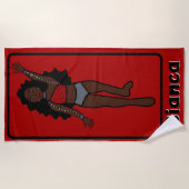 Serviette De Plage Ajouter Un Nom Majorette/Dancer Beach Towel (Rouge (Devant)
