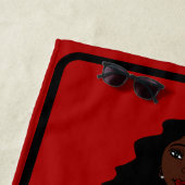 Serviette De Plage Ajouter Un Nom Majorette/Dancer Beach Towel (Rouge (En situation)