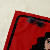 Serviette De Plage Ajouter Un Nom Majorette/Dancer Beach Towel (Rouge (En situation)