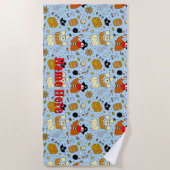 Serviette De Plage Ajouter un nom - Symboles de pirates pour enfants  (Devant)