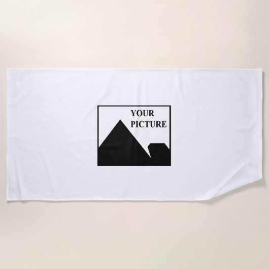 Serviette De Plage Ajouter une image personnalisée Nom de l'entrepris (Devant)
