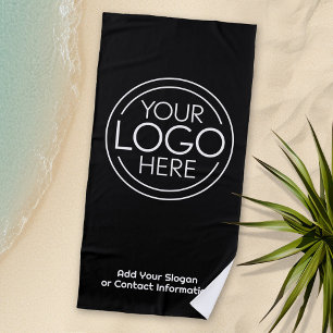 Serviette De Plage Ajouter Votre Logo Entreprise Moderne Minimaliste