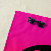 Serviette De Plage Ajouter Votre Logo Personnalisable Business Magent (En situation)