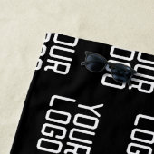 Serviette De Plage Ajouter votre logo Répéter Motif Modèle modifiable (En situation)