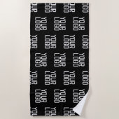 Serviette De Plage Ajouter votre logo Répéter Motif Modèle modifiable (Devant)