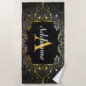Serviette De Plage Ajouter votre nom et votre initiale (Devant)