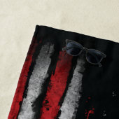 Serviette De Plage Ajouter votre propre texte sur grunge American fla (En situation)