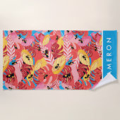 Serviette De Plage Ajoutez vos grenouilles nommées de jungle de | (Devant)