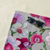 Serviette De Plage Ajoutez vos orchidées | roses nommées en fleur (En situation)