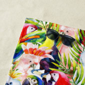 Serviette De Plage Ajoutez vos perroquets et palmettes nommés de | (En situation)