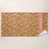 Serviette De Plage Ajoutez votre bagouts | peu précis nommé (Devant)