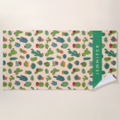 Serviette De Plage Ajoutez votre motif | mignon nommé de position de (Devant)