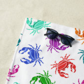 Serviette De Plage Ajoutez votre motif nommé de | des crabes (En situation)