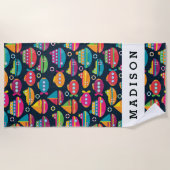 Serviette De Plage Ajoutez votre motif nommé de transport d'océan de (Devant)