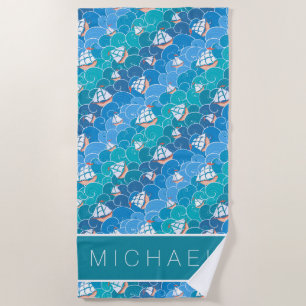 Serviette De Plage Ajoutez votre motif rocheux nommé de mer