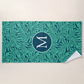 Serviette De Plage Ajoutez votre motif tropical de feuille du (Devant)