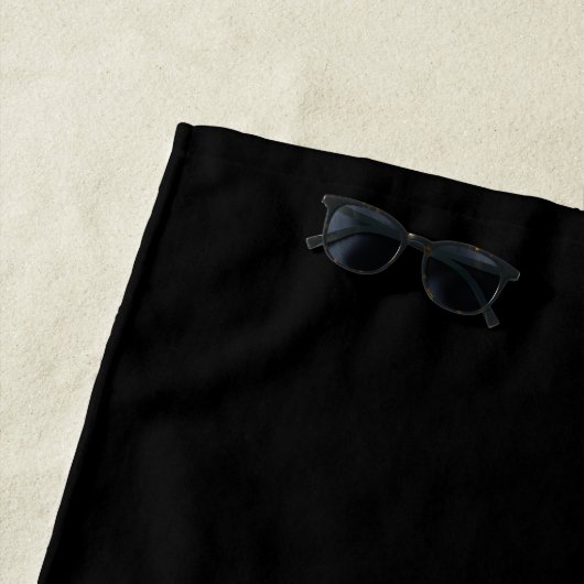 Serviette De Plage Ajoutez votre noir nommé de | (En situation)