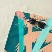 Serviette De Plage Ajoutez votre nom | Tropiques de palmiers (En situation)