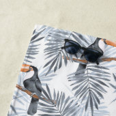 Serviette De Plage Ajoutez votre toucan | gris nommé (En situation)